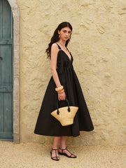 Backless Strappy A-Line Dress