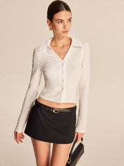 Textured Button-Down Shirt