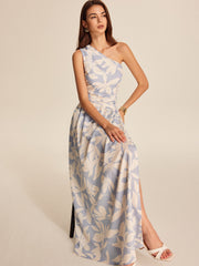One-Shoulder Floral Dress