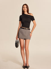 Decor Pocket Detail Mid-Waist Skort