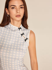 Plaid Bow Detail Dress