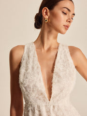 Boho Deep V-Neck Lace Dress