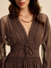 Boho Semi-Sheer Chiffon Dress