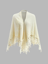 Floral Lace Trim Shawl