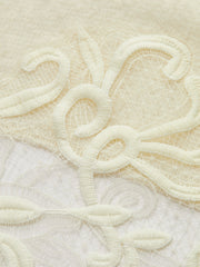 Floral Lace Trim Shawl