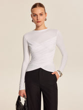 Twist-Front Long Sleeve Top