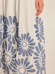 Embroidered Scalloped Hem Skirt