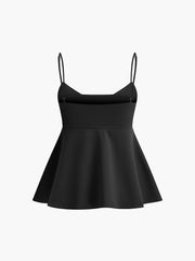 Spaghetti Strap Flared Cami Top