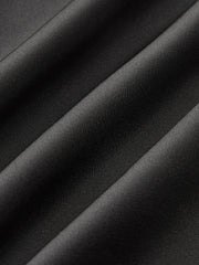 Backless Long-Ribbon Lace Panel Satin Cami Dress