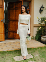 Cotton Crochet Sweater Skirt