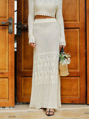 Cotton Crochet Sweater Skirt