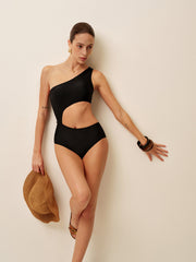 Asymmetrical Cutout One-Piece Swimsuit