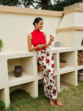 Floral Print High-Waist Skirt