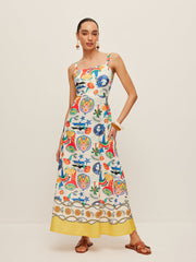 Colorful Print Strappy Dress