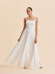 Chiffon Floral Lace Cami Dress