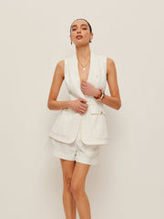 Pocket Detail Tailored Vest