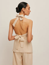 Halter Neck Bow-Tie Pants Set