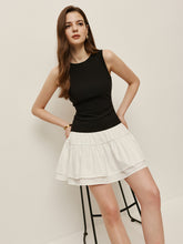 Two-Tone Tiered Sleeveless Dress