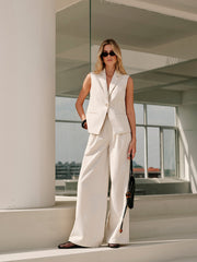 Cotton & Linen Metal Sleeveless Vest