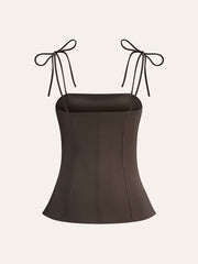 Tie Shoulder Corset Top