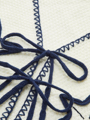 Embroidered Knit Tie-Front Vest