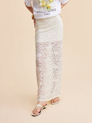 Semi-Sheer Lace Skirt