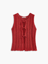 Knit Tie-Front Sleeveless Vest