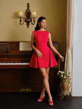 Backless Sleeveless Flared Dress