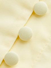 Buttoned Lantern Sleeve Belted Dress