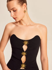 Metal Cut-Out Knit Sweater Vest