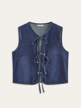 Vintage Denim Tie Vest