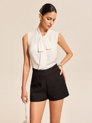 Sleeveless Bow Tie Top