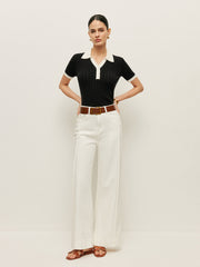 High-Waist Pants With Pockets & Belt