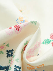 Floral Embroidered Button Detail Vest