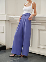 High-Waist Belted Wide-Leg Pants