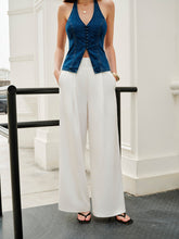 Mid-Waist Wide-Leg Pants