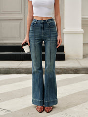 Low-Waist Wide Leg Denim Jeans