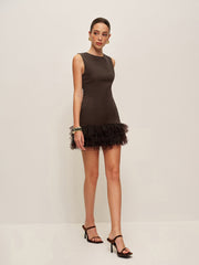 Ruffled Hem Sleeveless Dress