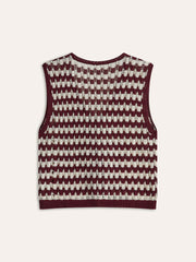 Contrast Bow-Tie Knit Top