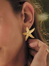 Gold Starfish Stud Earrings