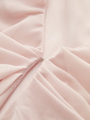 Semi-Sheer Chiffon Ruffled Blouse