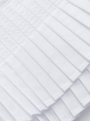 Pleated V-Neck Button-Detail Top