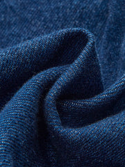 Cotton Denim Peplum Top