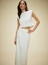 Cotton & Linen Split-Back Skirt Set