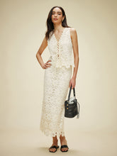 Lace Tied Front Top With Skirt Set