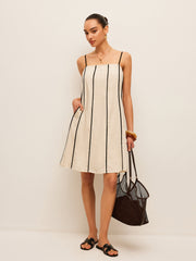 Cotton & Linen Striped Dress