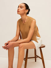 Side Tie Detail Knitted Sleeveless Top