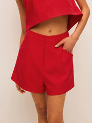 Cotton & Linen Sleeveless Top With Shorts Set