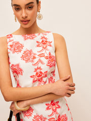 Sleeveless Floral Print Dress