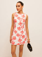 Sleeveless Floral Print Dress